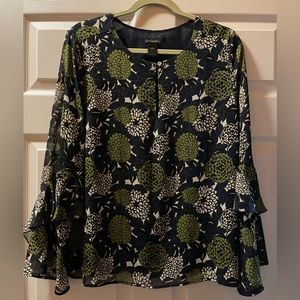 Size L Blouse Long Sleeve Sheer
